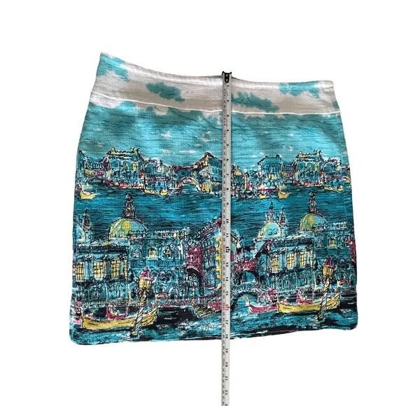 Talbots Venice Grand Canal Scenic Print Skirt Women’s Size 10P - Picture 12 of 14